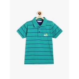 Campana Boys Striped Polo Collar Cotton T-shirt-picture-12