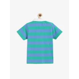 Campana Boys Striped Polo Collar Cotton T-shirt image 4