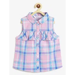 Campana Checked Ruffles Cotton Shirt Style Top image 1