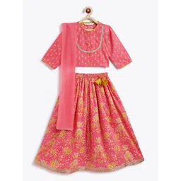 Campana Girls Printed Ready to Wear Lehenga & Blouse With Dupatta-picture-54