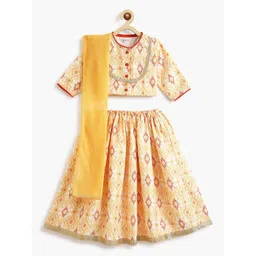Campana Girls Printed Sequinned Ready to Wear Lehenga & Blouse With Dupatta-picture-51