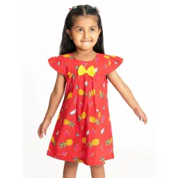 Campana Kids Red Printed Dress-picture-21