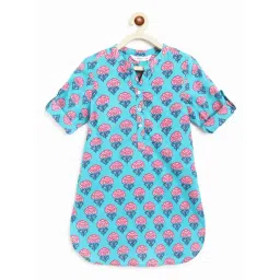 Campana Kids Turquoise Printed Kurta-picture-47