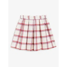 Campana Kids White Checks Skirt-image-46