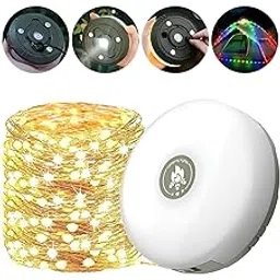 Camping Lantern with String, 8 Lighting Modes 32.8ft Outdoor String Lights, 2 in 1 USB Rechargeable Camping String Light Waterproof Portable LED Tent Light for Yard Garden Outdoor Hiking-picture-18