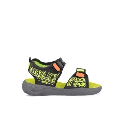 Campus Kids Grey & Green Floater Sandals-picture-18