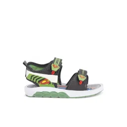 Campus Kids Grey & Green Floater Sandals-picture-37