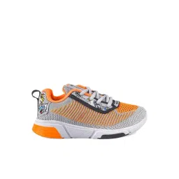 Campus Kids Grey & Orange Running Shoes-picture-31