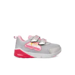 Campus Kids Grey & Pink Velcro Shoes-picture-16