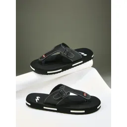 Campus Men's Black T-Strap Sandals-picture-36
