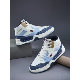 Campus Men's Off White & Navy Sneakers-picture-20
