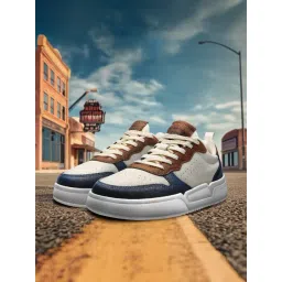 Campus Men's Off White & Navy Sneakers-picture-28