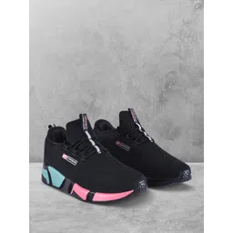 Campus Women Black Mesh Running Shoes-picture-22