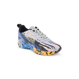 Campus Women Grey & Blue Printed Mesh Running Shoes-picture-33