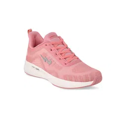 Campus Women Pink Mesh Lace-up Running Shoes-picture-11