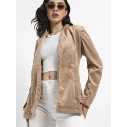 Campus Sutra Beige Cotton Jacket-picture-43