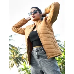 Campus Sutra Beige Regular Fit Jacket-picture-23