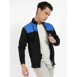 Campus Sutra Black & Blue Regular Fit Jacket-picture-35