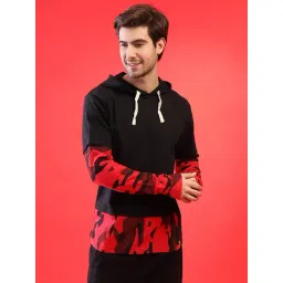 Campus Sutra Black & Red Printed Hoodie-picture-46