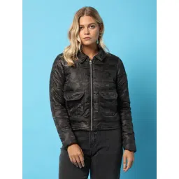 Campus Sutra Black Camo Print Bomber Jacket-picture-26