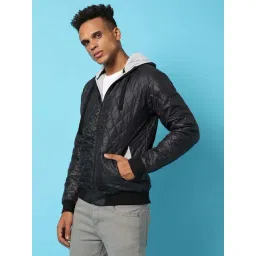 Campus Sutra Black Cotton Regular Fit Jacket-picture-16