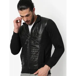 Campus Sutra Black Cotton Regular Fit Jacket-picture-17