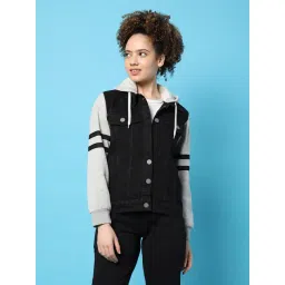 Campus Sutra Black Cotton Regular Fit Jacket-picture-18