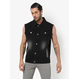 Campus Sutra Black Cotton Regular Fit Jacket-picture-33