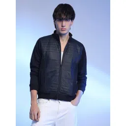 Campus Sutra Black Cotton Regular Fit Quilted Jacket-picture-38
