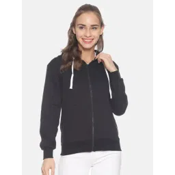 Campus Sutra Black Full Sleeves Hooded Sweatshirt-picture-33