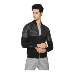 Campus Sutra Black Quilted Bomber Jacket-picture-25