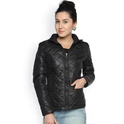 Campus Sutra Black Quilted Jacket-picture-11