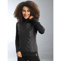 Campus Sutra Black Quilted Sweatshirt-picture-15