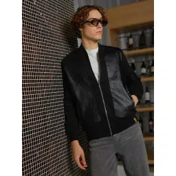 Campus Sutra Black Regular Fit Bomber Jacket-picture-26