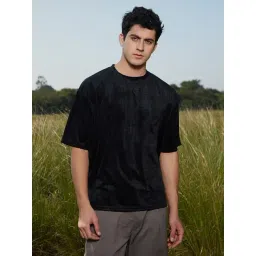 Campus Sutra Black Regular Fit Checks T-Shirt-picture-42