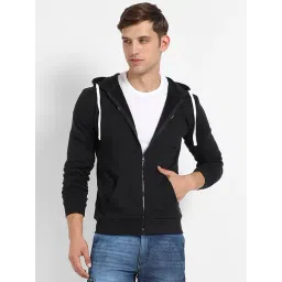 Campus Sutra Black Regular Fit Hooded Sweatshirt-picture-41