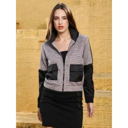 Campus Sutra Black Regular Fit Printed Jacket-picture-23