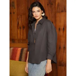 Campus Sutra Black Regular Fit Shirt-picture-38