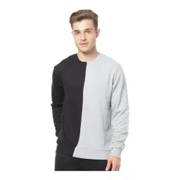 Campus Sutra Black Round Neck Sweatshirt-picture-23