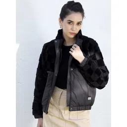 Campus Sutra Black Windcheater Bomber Jacket-picture-19