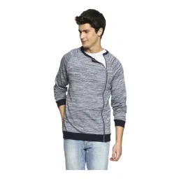 Campus Sutra Blue & Grey Raglan Sleeves Sweatshirt-picture-14