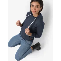 Campus Sutra Blue Cotton Sweatshirt-picture-30