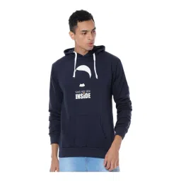 Campus Sutra Blue Hooded Sweatshirt-picture-31