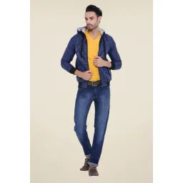Campus Sutra Blue Quilted Hoodie Jacket-picture-20