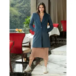 Campus Sutra Blue Regular Fit Coat-picture-24