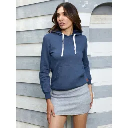 Campus Sutra Blue Regular Fit Hoodie-picture-17