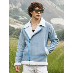 Campus Sutra Blue Regular Fit Jacket-picture-24