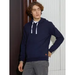 Campus Sutra Blue Regular Fit Printed Hooded Sweatshirt-picture-44