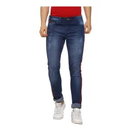 Campus Sutra Blue Slim Fit Distressed Jeans-picture-19
