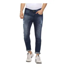 Campus Sutra Blue Slim Fit Distressed Jeans-picture-20